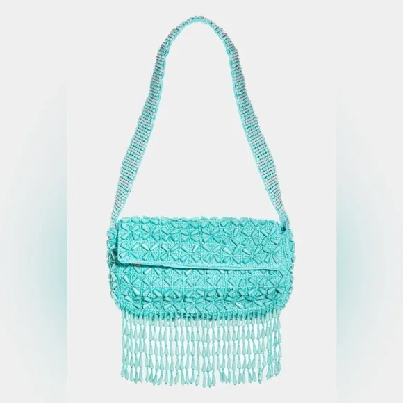 Fame Beaded Fringe Rectangle Shoulder Bag 10070032338 - Picture 1 of 3